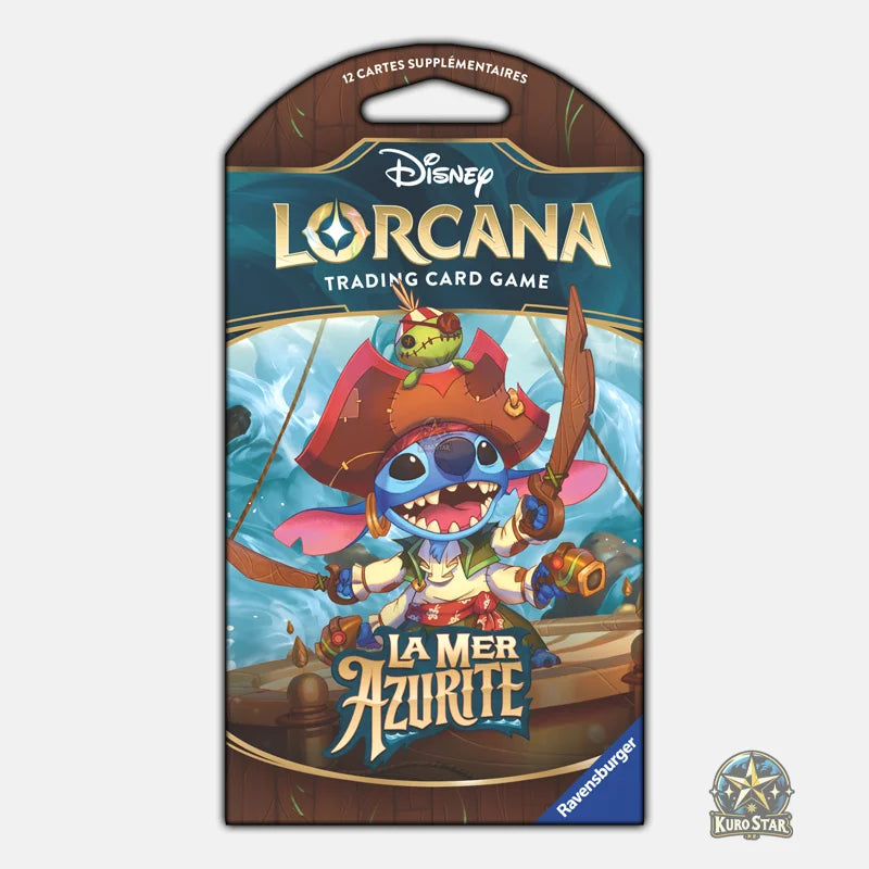 Lorcana Lot de 3 Boosters sous blister La Mer Azurite
