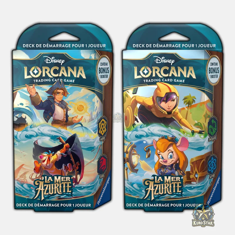 Lorcana Lot de 2 Decks La Mer Azurite