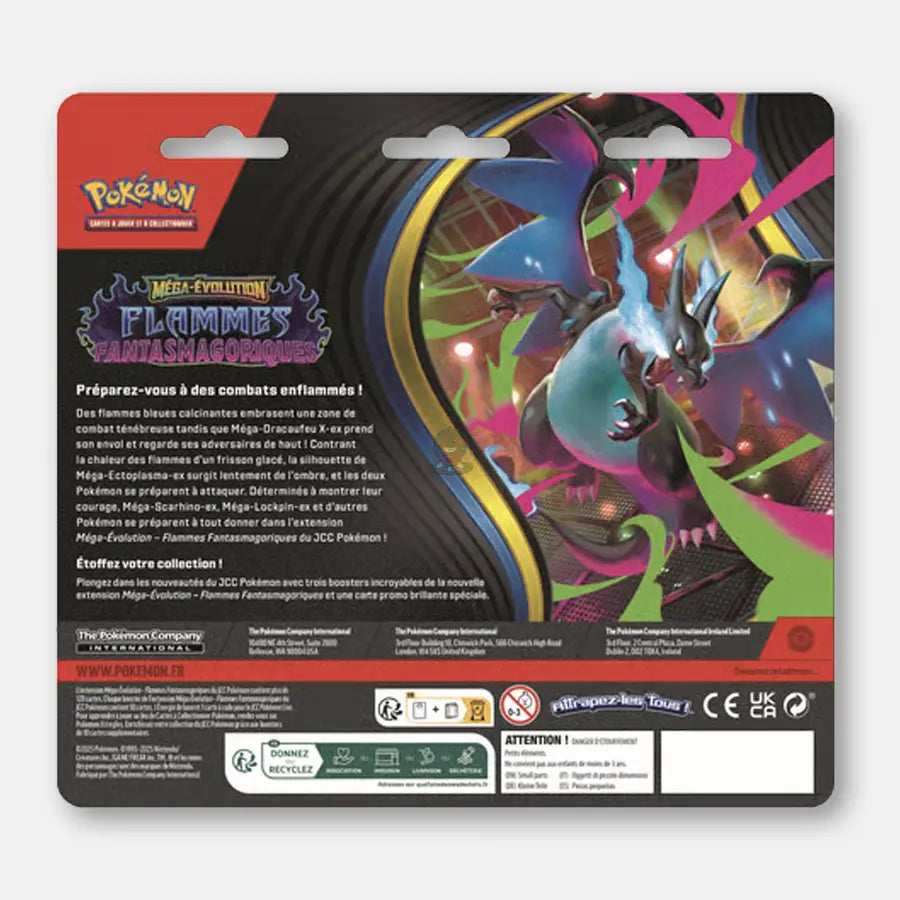 Pokemon Tripack ME02 Flammes Fantasmagoriques