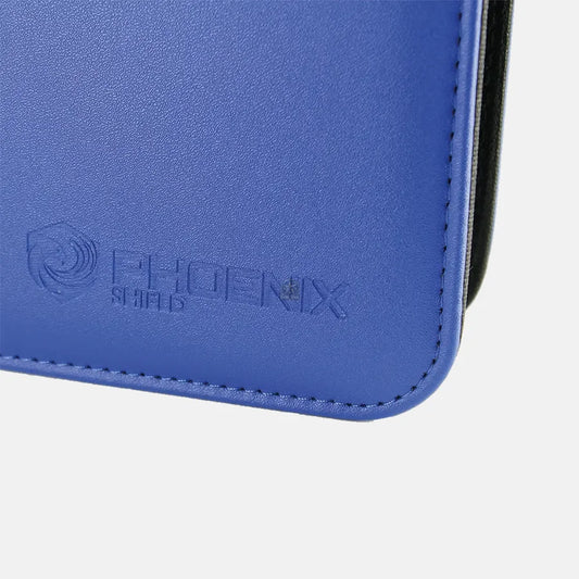 Portfolio Album A4 Bleu Simili-cuir 360 pochettes Zip - Phoenix Shield