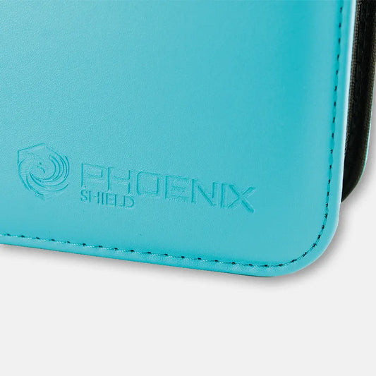 Portfolio Album A4 Turquoise Simili-cuir 360 pochettes Zip - Phoenix Shield