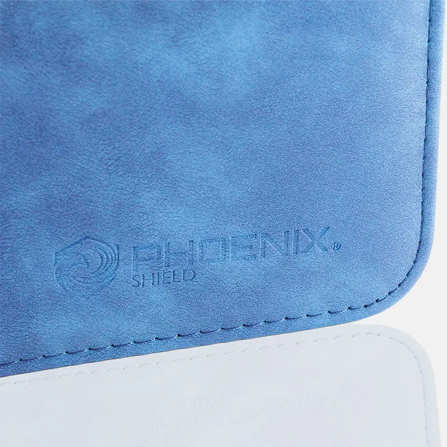Portfolio TopLoader texture velours Bleu 360 pochettes - Phoenix Shield