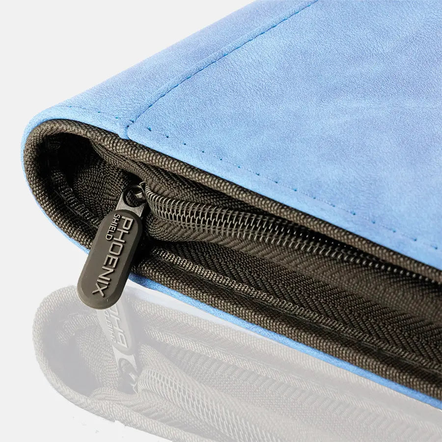 Portfolio TopLoader texture velours Bleu 360 pochettes - Phoenix Shield