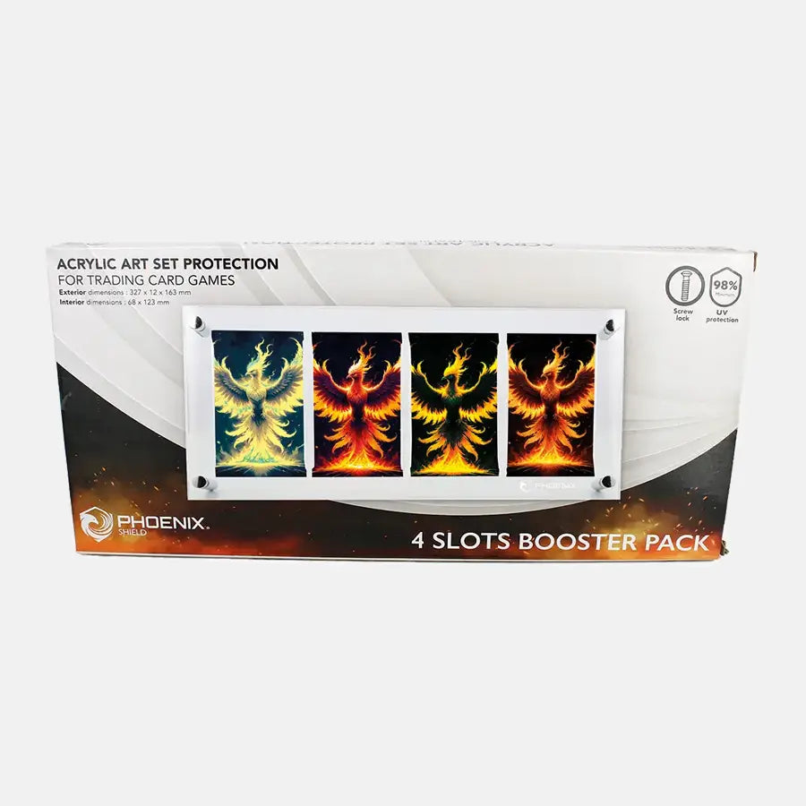 Protection Acrylique 4 Boosters Pokémon - Phoenix Shield