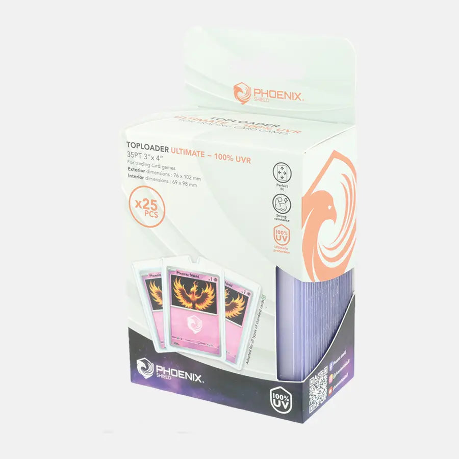 Paquet 25 TopLoader Ultimate 100% UV - Phoenix Shield