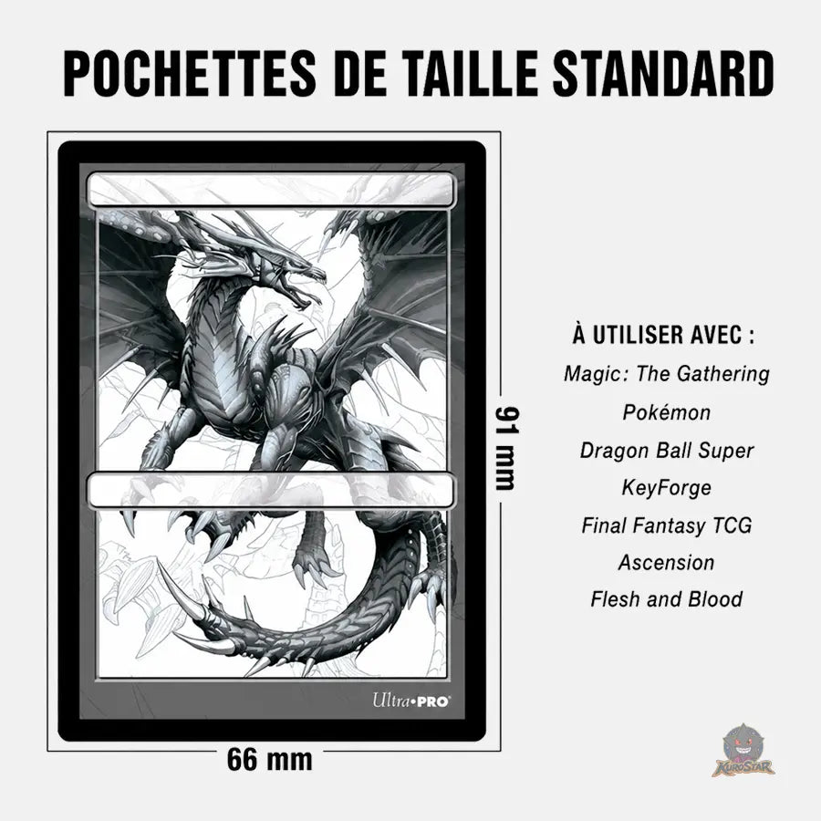 Paquet de 100 protèges cartes standard PRO-Gloss transparents - Ultra Pro