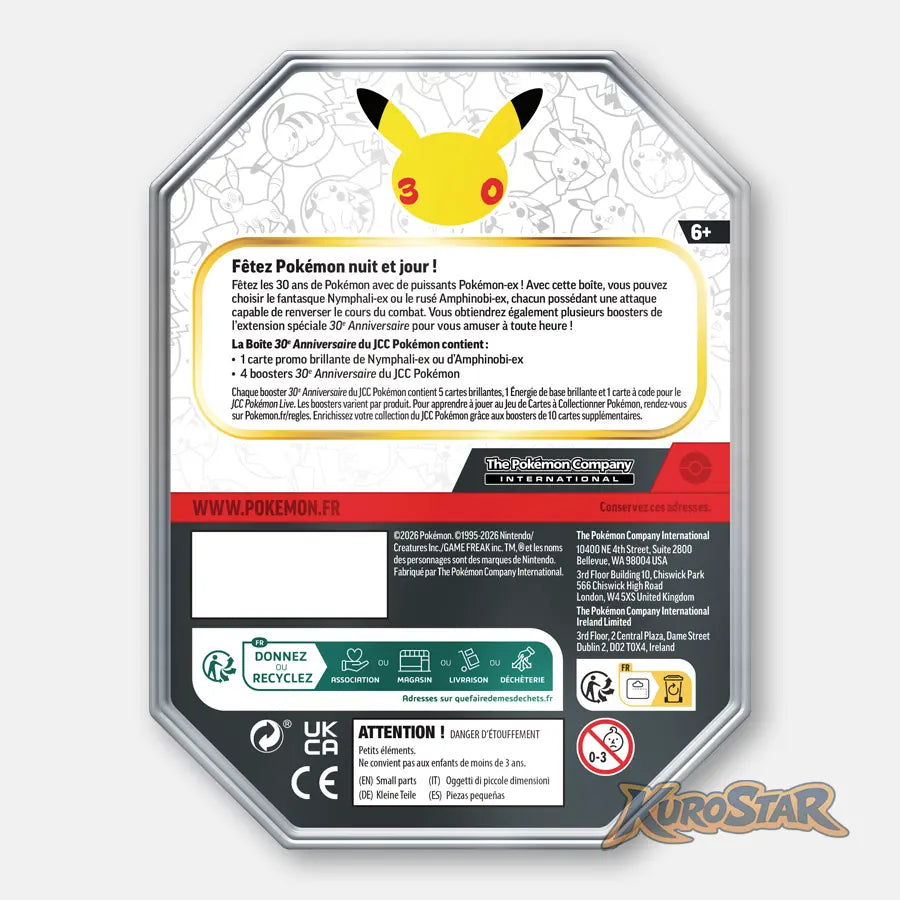 [PRECO] Pokemon Pokebox 30ans : Nymphali / Amphinobi