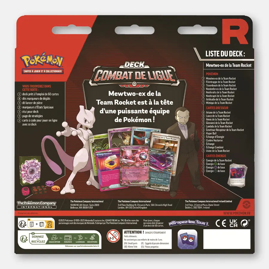 [PRECO] Pokemon Deck Combat de Ligue Mewtwo ex de la Team Rocket