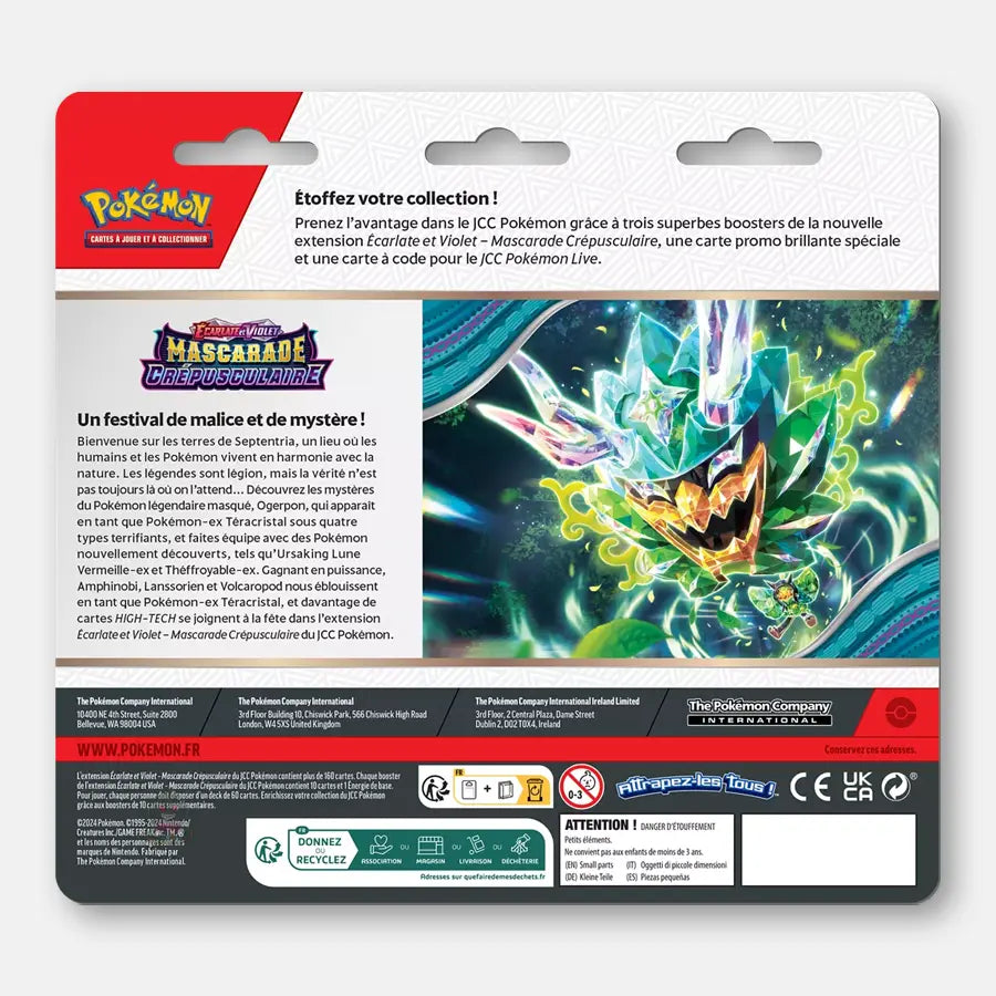 Pokemon Tripack EV6 Mascarade Crépusculaire