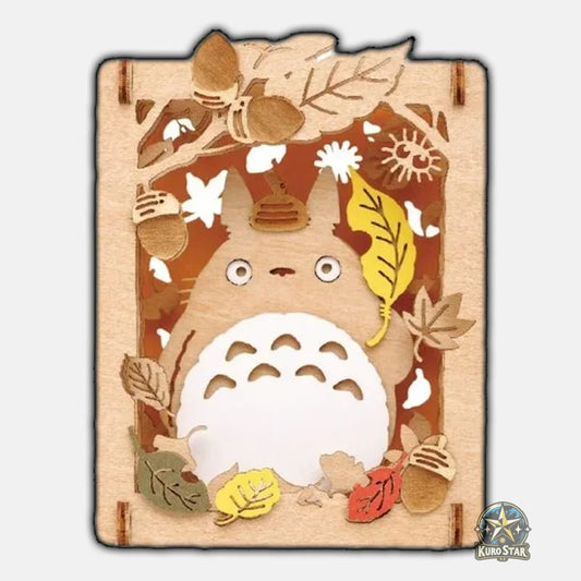 Mon Voisin Totoro Théâtre de papier Style Bois