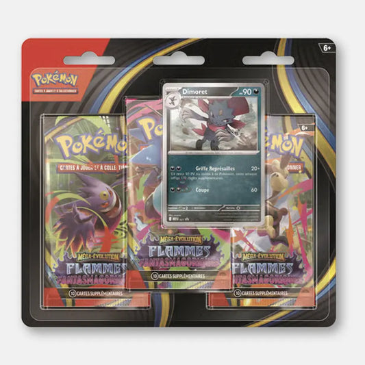 Pokemon Tripack ME02 Flammes Fantasmagoriques