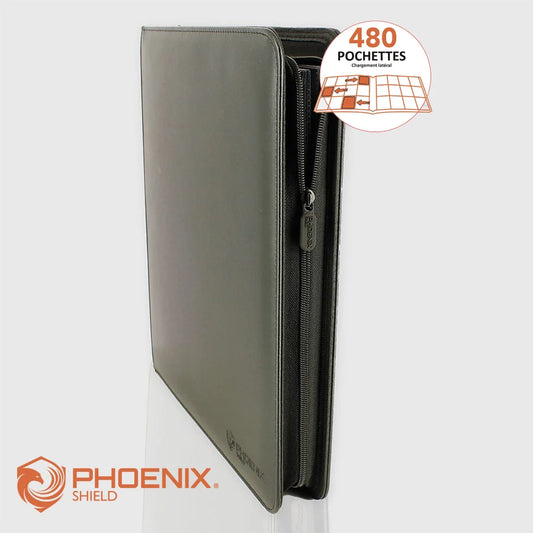 Portfolio Album A4 Noir Simili-cuir 480 pochettes Zip - Phoenix Shield
