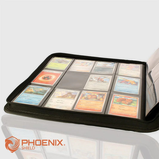 Portfolio Album A4 Noir Simili-cuir 480 pochettes Zip - Phoenix Shield