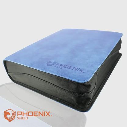Classeur Prestige 900 cartes texture velours Bleu