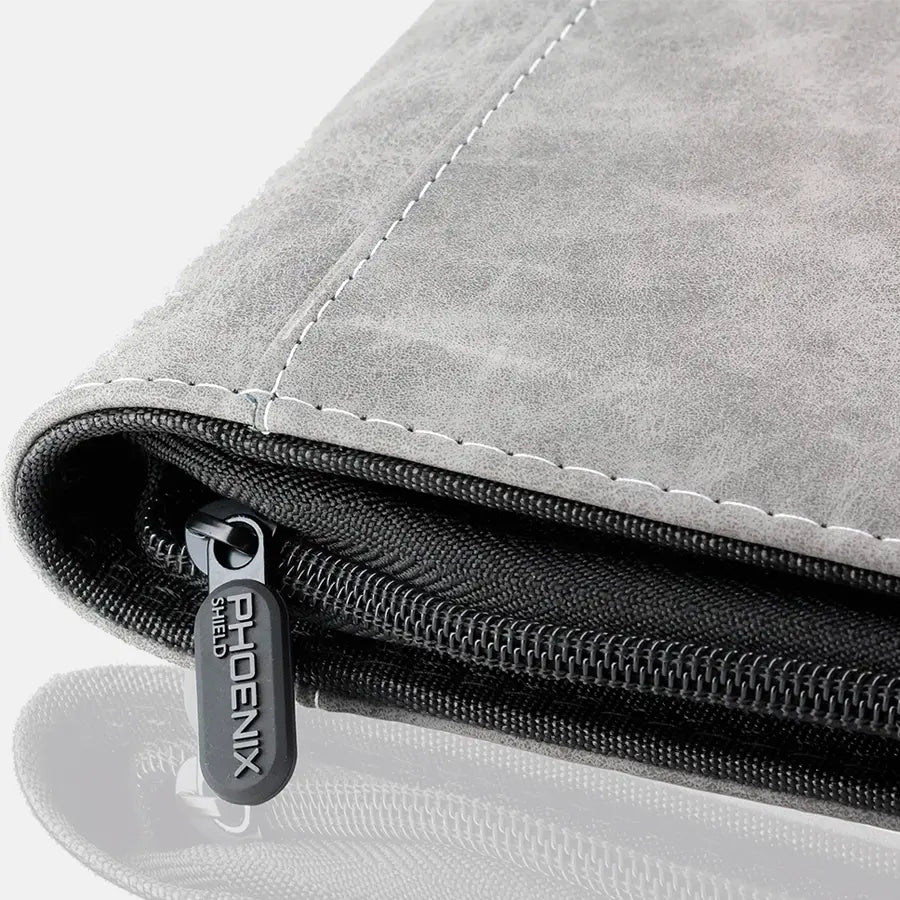 Portfolio TopLoader texture velours Gris 360 pochettes - Phoenix Shield