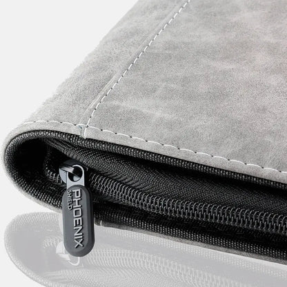 Portfolio TopLoader texture velours Gris 360 pochettes - Phoenix Shield