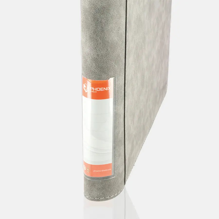 Portfolio TopLoader texture velours Gris 360 pochettes - Phoenix Shield