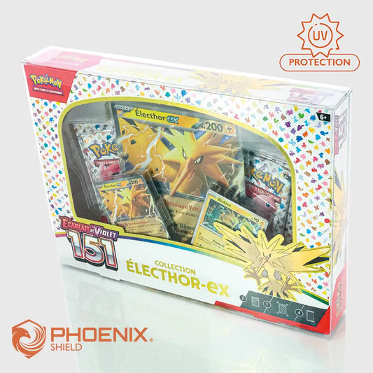 Protection semi-rigide Coffret 4 boosters Pokémon 99% UV - Phoenix Shield