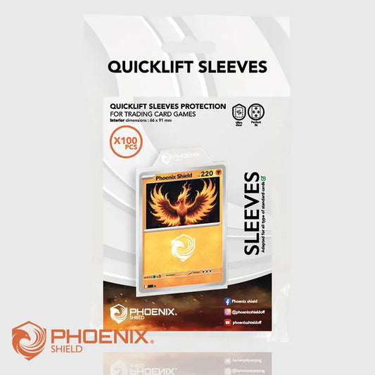 Paquet 100 Sleeves Languette (Quicklift Sleeves)- Phoenix Shield