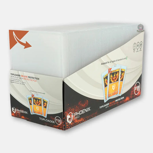Paquet 100 TopLoader Deluxe (avec film) - Phoenix Shield