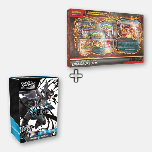 Pokemon Pack EV10.5 - Bundle Foudre Noire + Coffret Dracaufeu