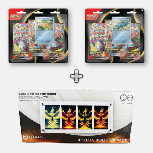 Pokemon Pack ME01 - 2 Tripack + Protection Acrylique